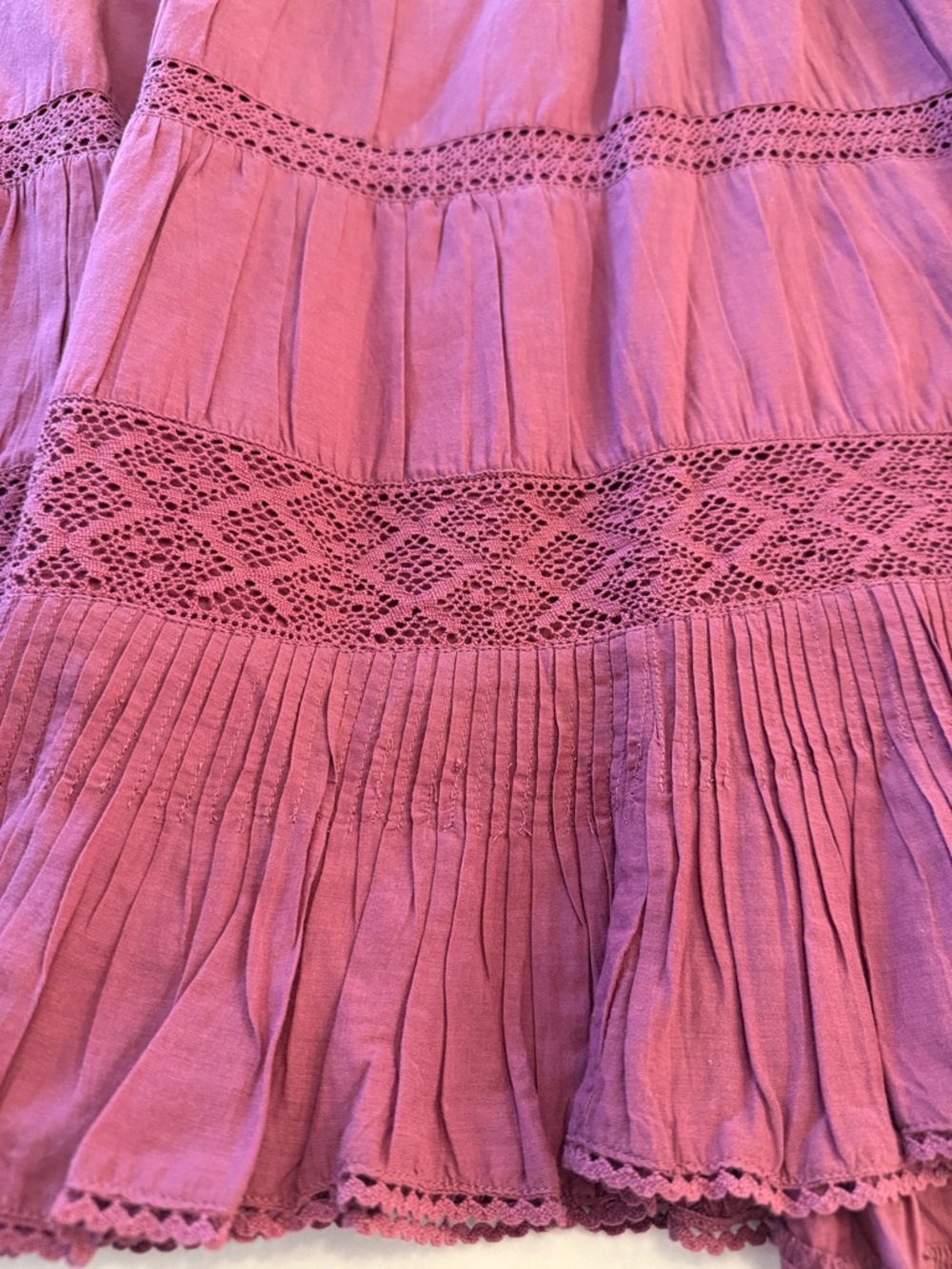 Sundance Mauve Ruffle Tiered Dress - Picture 7 of 8